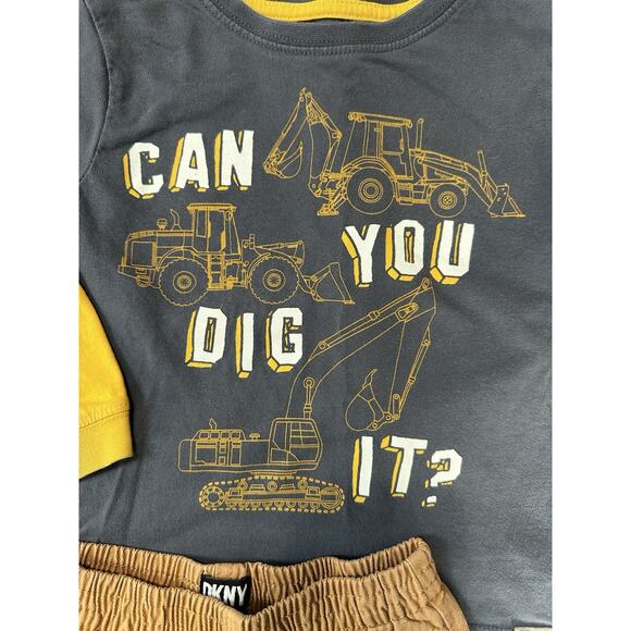 Little Boys Sz 3 John Deere Shirt & DKNY Pants Play Clothes Fall Winter - Picture 2 of 10